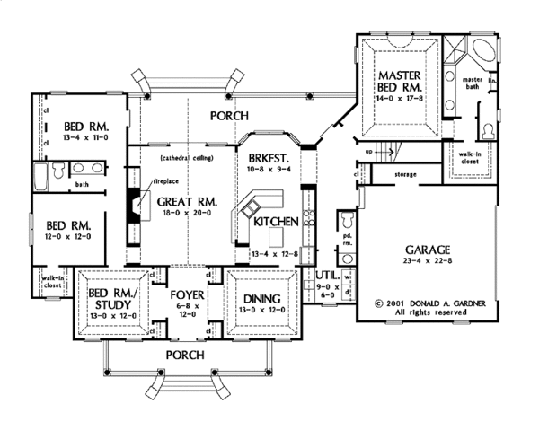 Home Plan - Country Floor Plan - Main Floor Plan #929-594