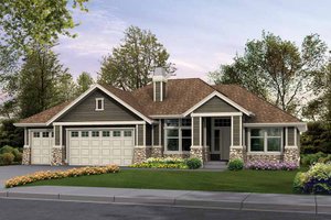 Craftsman Exterior - Front Elevation Plan #132-340