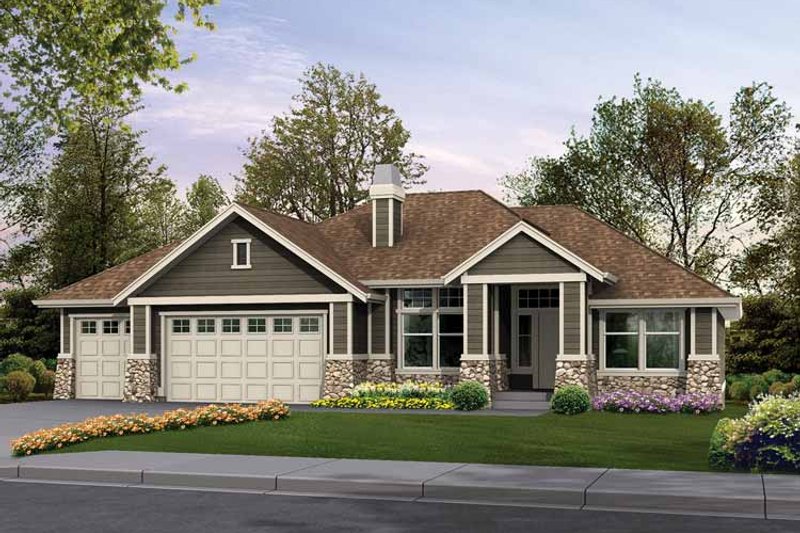 Dream House Plan - Craftsman Exterior - Front Elevation Plan #132-340