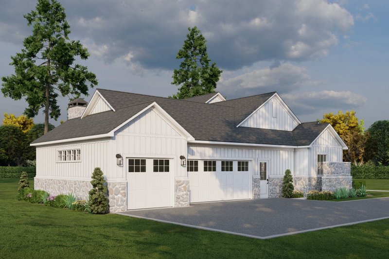 House Blueprint - Exterior - Rear Elevation 2 for Farmhouse House Plan #923-404 - 3 bed, 3.5 bath