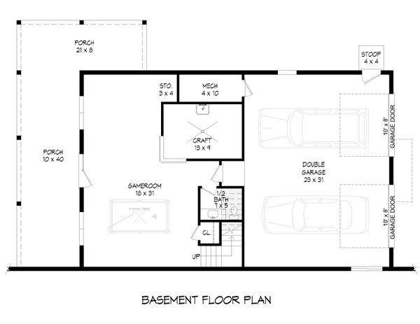 Dream House Plan - Traditional Floor Plan - Lower Floor Plan #932-665