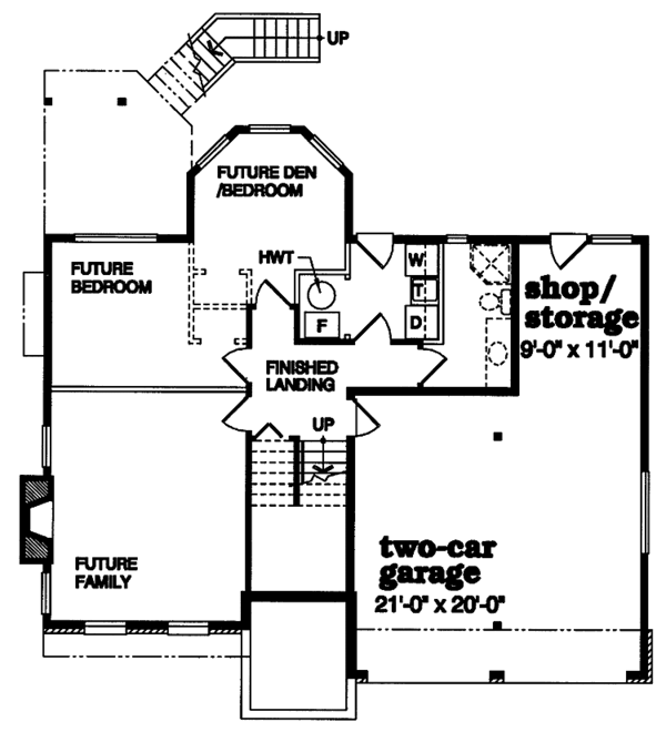Home Plan - Colonial Floor Plan - Lower Floor Plan #47-899