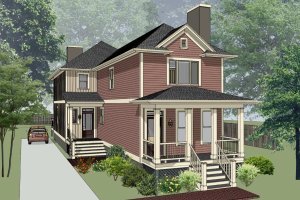 Cottage Exterior - Front Elevation Plan #79-251