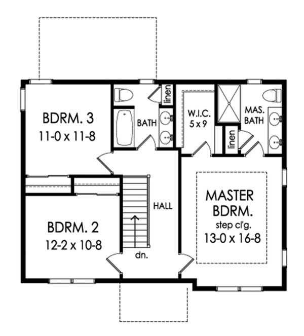 Home Plan - Traditional Floor Plan - Upper Floor Plan #1010-201