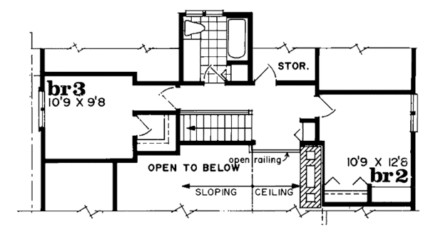 House Blueprint - Craftsman Floor Plan - Upper Floor Plan #47-656