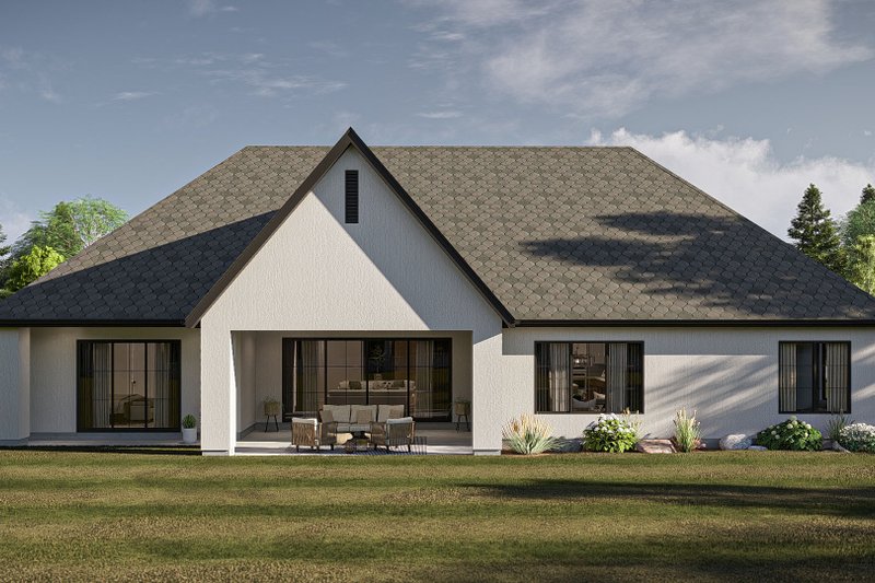 House Blueprint - Exterior - Rear Elevation for Cottage House Plan #455-684 - 3 bed, 2.5 bath