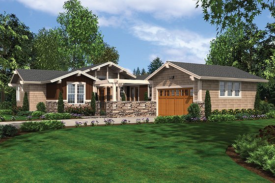 Exterior - Front Elevation 3 for Traditional House Plan #48-861 - 2 bed, 2.5 bath