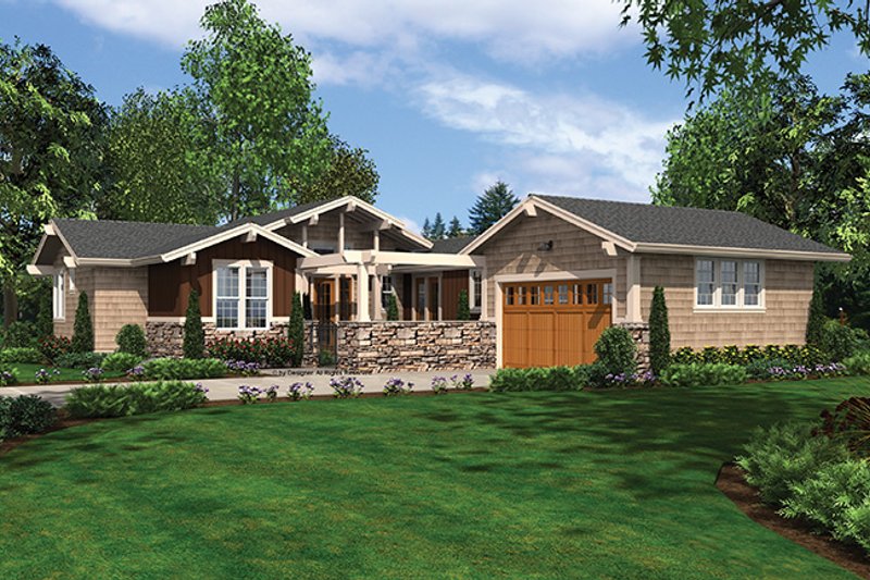 House Plan Design - Exterior - Front Elevation 3 for Traditional House Plan #48-861 - 2 bed, 2.5 bath