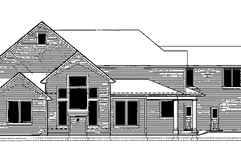 Home Plan - Exterior - Rear Elevation for Country House Plan #48-832 - 4 bed, 4.5 bath