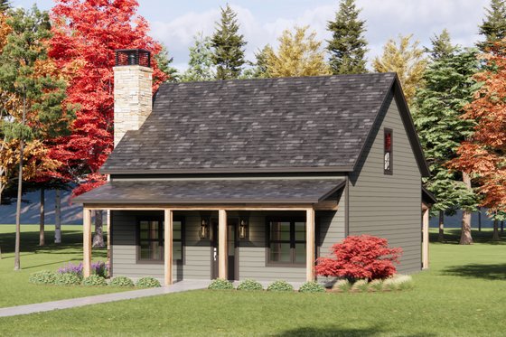 Exterior - Front Elevation 6 for Cabin House Plan #1096-167 - 3 bed, 2.5 bath