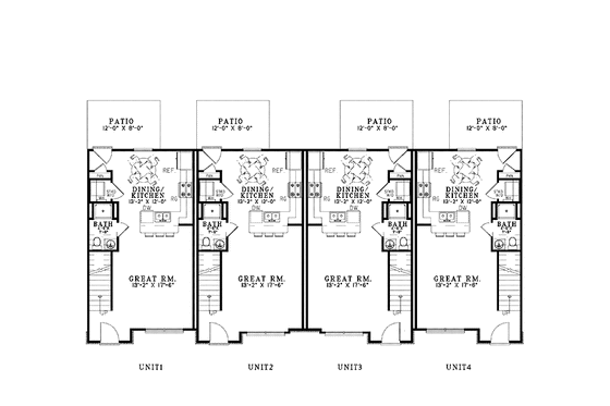 Floor Plan - Main Floor for Traditional House Plan #17-3358 - 8 bed, 8 bath