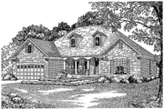 Country Style House Plan - 4 Beds 2 Baths 1880 Sq/Ft Plan #17-2797 