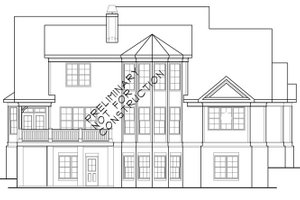 Exterior - Rear Elevation for Country House Plan #927-414 - 5 bed, 4 bath