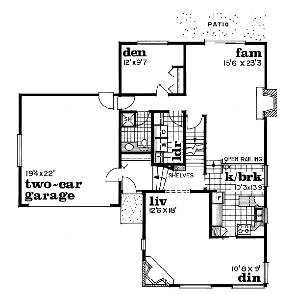 Traditional Floor Plan - Main Floor Plan #47-394