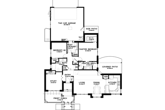 1600 square foot Craftsman with rear entry garage