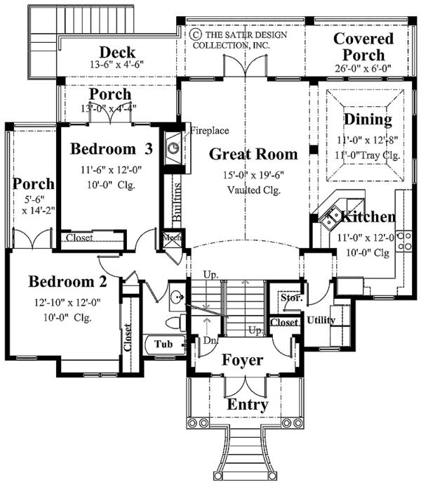 Architectural House Design - Traditional Floor Plan - Main Floor Plan #930-121