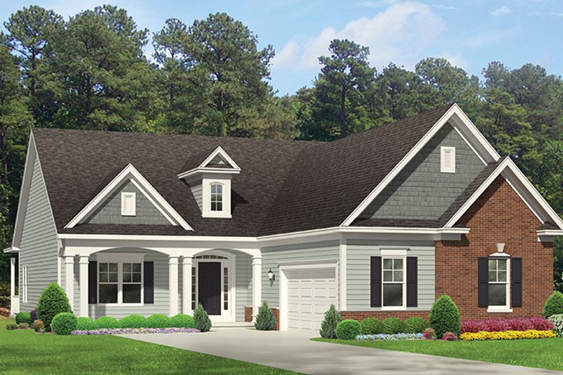 House Plan Design - Exterior - Front Elevation 4 for Ranch House Plan #1010-144 - 3 bed, 2 bath
