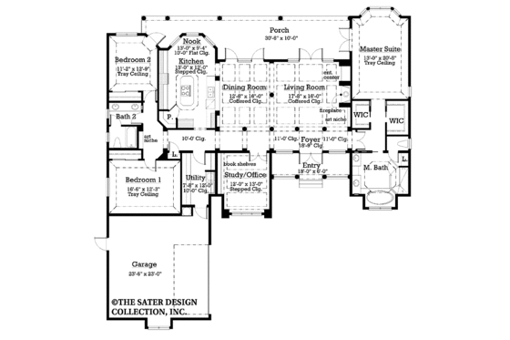 Floor Plan - Main Floor for Country House Plan #930-184 - 3 bed, 2 bath