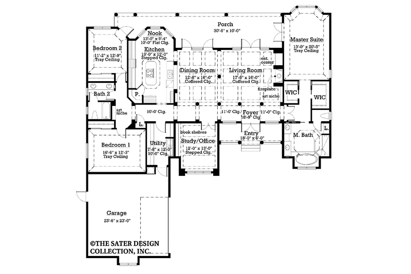 Home Plan - Floor Plan - Main Floor for Country House Plan #930-184 - 3 bed, 2 bath