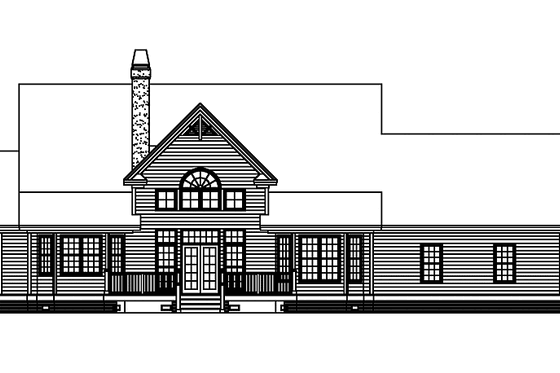 Country Exterior - Rear Elevation Plan #929-699