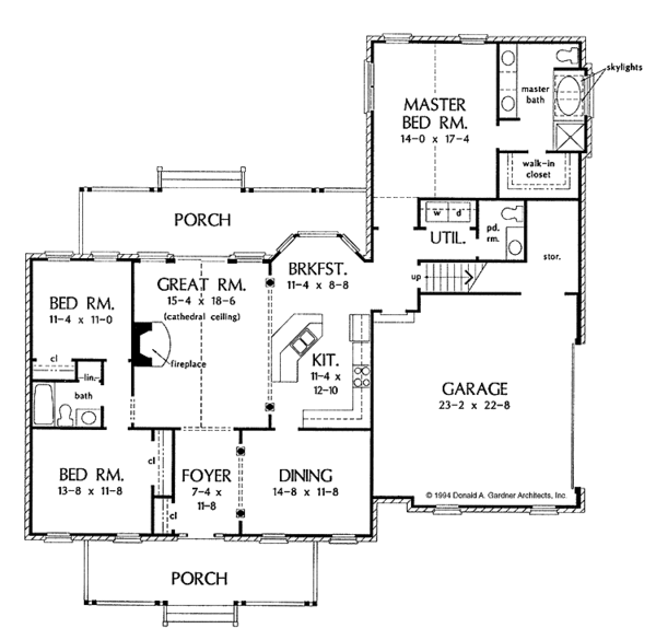 Architectural House Design - Country Floor Plan - Main Floor Plan #929-213