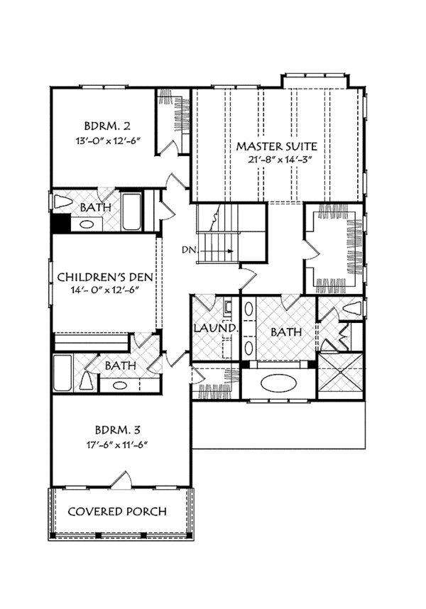 House Plan Design - European Floor Plan - Upper Floor Plan #927-533