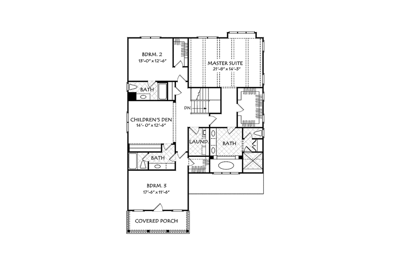 House Design - Floor Plan - Upper Floor for European House Plan #927-533 - 4 bed, 4 bath