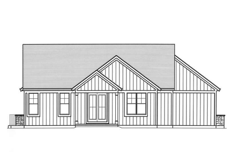 Dream House Plan - Exterior - Other Elevation 1 for Farmhouse House Plan #46-909 - 3 bed, 2 bath