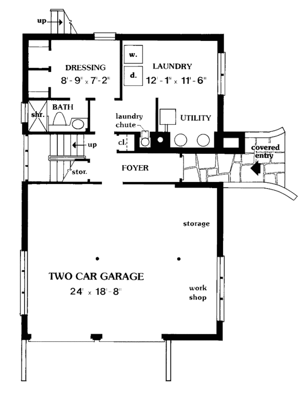 Home Plan - Contemporary Floor Plan - Lower Floor Plan #456-69