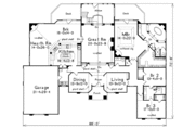 Mediterranean Style House Plan - 3 Beds 2.5 Baths 3814 Sq/Ft Plan #57-123 