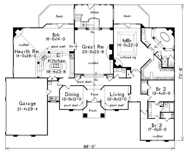 Dream House Plan - Mediterranean Floor Plan - Main Floor Plan #57-123
