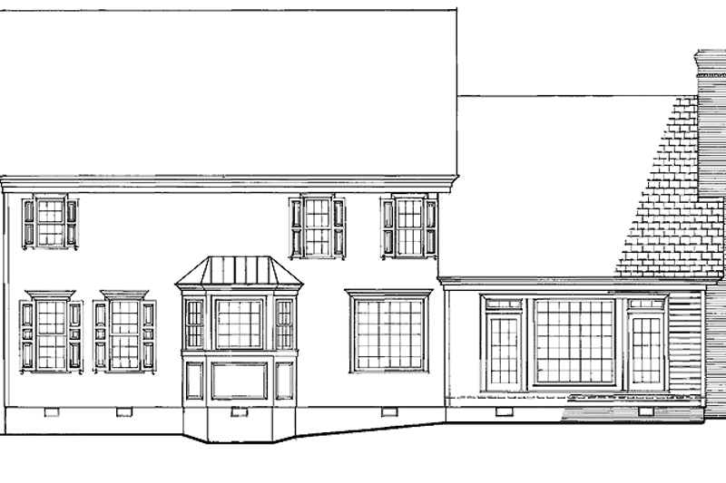 Home Plan - Exterior - Rear Elevation for Classical House Plan #137-321 - 4 bed, 3 bath