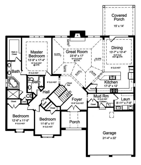 Architectural House Design - European Floor Plan - Main Floor Plan #46-851
