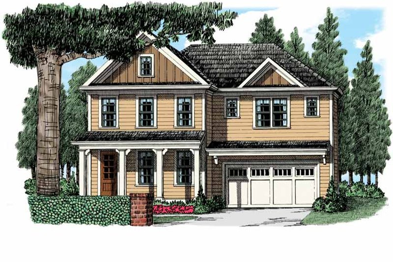 Architectural House Design - Country Exterior - Front Elevation Plan #927-949