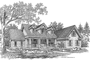 Country Exterior - Front Elevation Plan #929-243