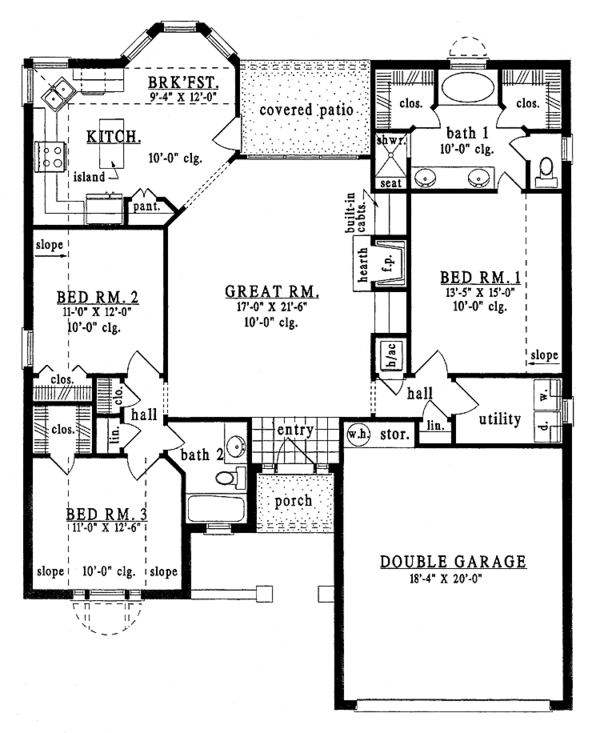 Home Plan - European Floor Plan - Main Floor Plan #42-530