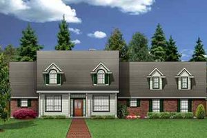 Colonial Exterior - Front Elevation Plan #84-142