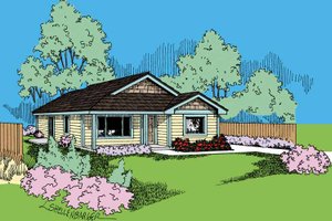 Craftsman Exterior - Front Elevation Plan #60-720