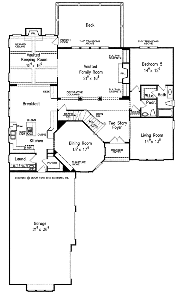 Home Plan - Tudor Floor Plan - Main Floor Plan #927-423