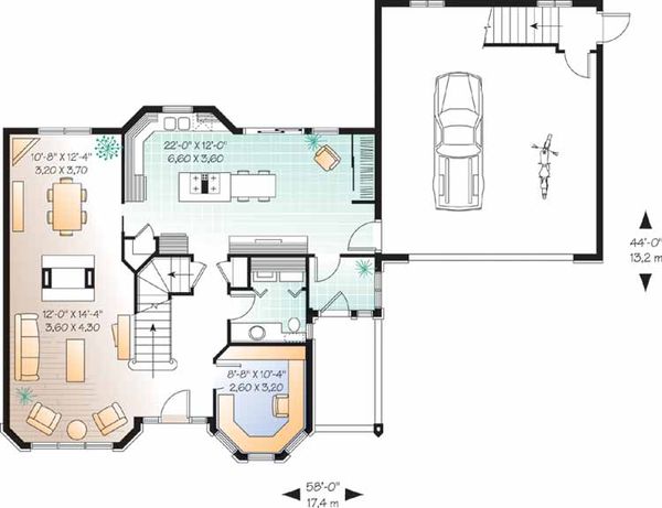 House Plan Design - European Floor Plan - Main Floor Plan #23-2450