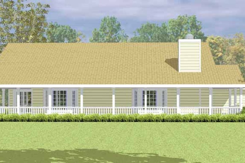 Home Plan - Exterior - Other Elevation 3 for Country House Plan #72-1079 - 3 bed, 2 bath