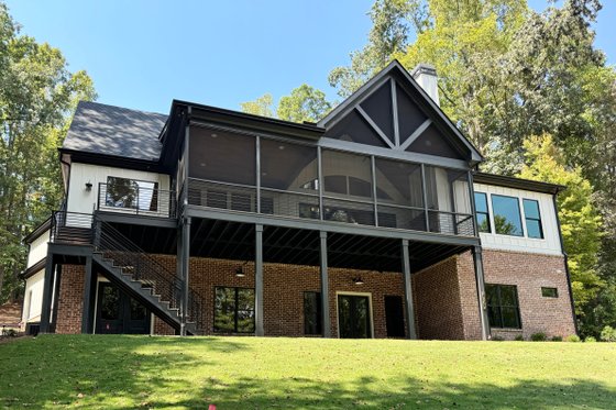 Exterior - Rear Elevation for Craftsman House Plan #437-138 - 4 bed, 4.5 bath