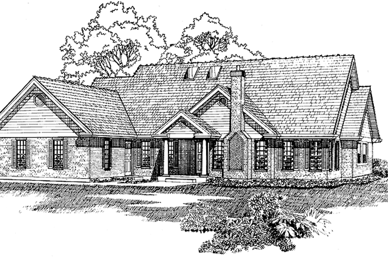 Dream House Plan - Ranch Exterior - Front Elevation Plan #47-844