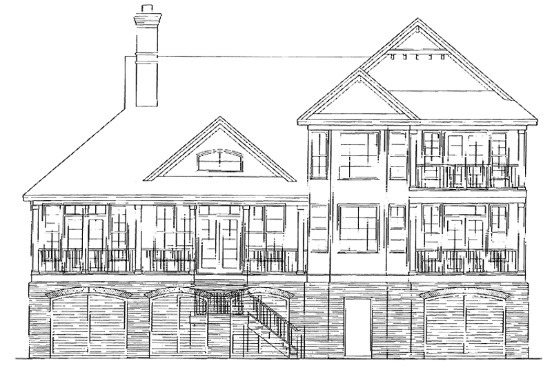 Home Plan - Exterior - Rear Elevation for Craftsman House Plan #929-411 - 3 bed, 2.5 bath