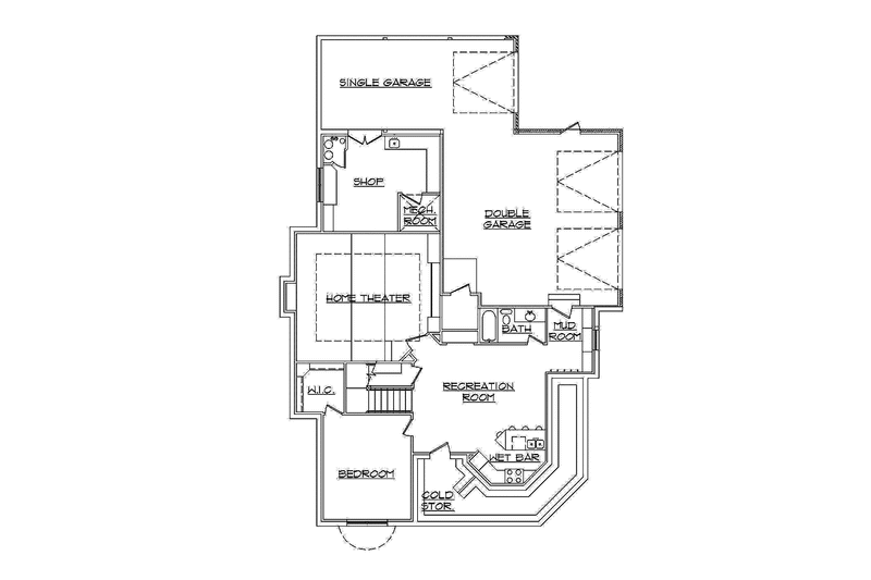 Home Plan - Floor Plan - Lower Floor for Country House Plan #945-78 - 4 bed, 3.5 bath