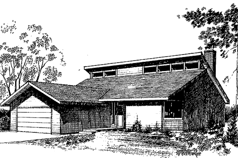 House Design - Contemporary Exterior - Front Elevation Plan #60-949