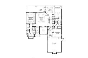 Floor Plan - Main Floor for Mediterranean House Plan #938-23 - 3 bed, 2 bath