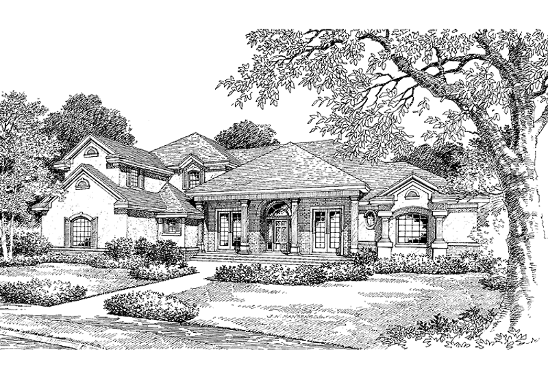Home Plan - Exterior - Front Elevation 3 for Traditional House Plan #417-793 - 4 bed, 4 bath
