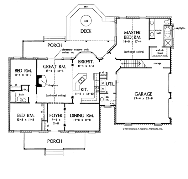 House Plan Design - Country Floor Plan - Main Floor Plan #929-184