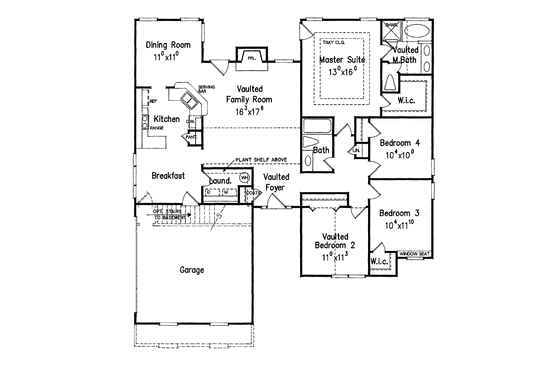 Floor Plan - Main Floor for Country House Plan #927-124 - 4 bed, 2 bath